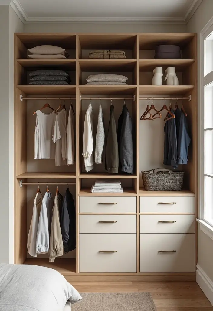 27 Rectangular Bedroom Ideas for Functional and Elegant Layouts 45 27 Rectangular Bedroom Ideas for Functional and Elegant Layouts - 9. Customized Closets