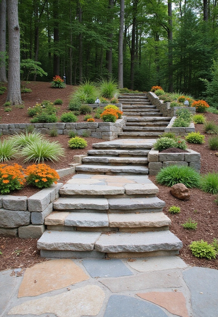 27 Retaining Wall Ideas To Transform Your Outdoor Space 97 27 Retaining Wall Ideas To Transform Your Outdoor Space - 15. Stone and Wood Alternatives