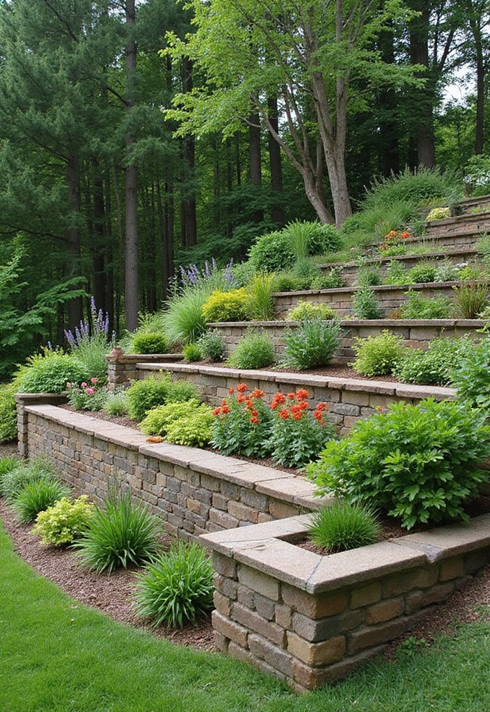 27 Retaining Wall Ideas To Transform Your Outdoor Space 104 27 Retaining Wall Ideas To Transform Your Outdoor Space - 16. Terraced Walls for Elevation