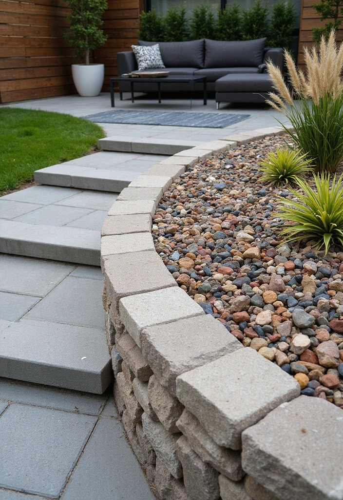 27 Retaining Wall Ideas To Transform Your Outdoor Space 15 27 Retaining Wall Ideas To Transform Your Outdoor Space - 3. Gabion Wall Beauty