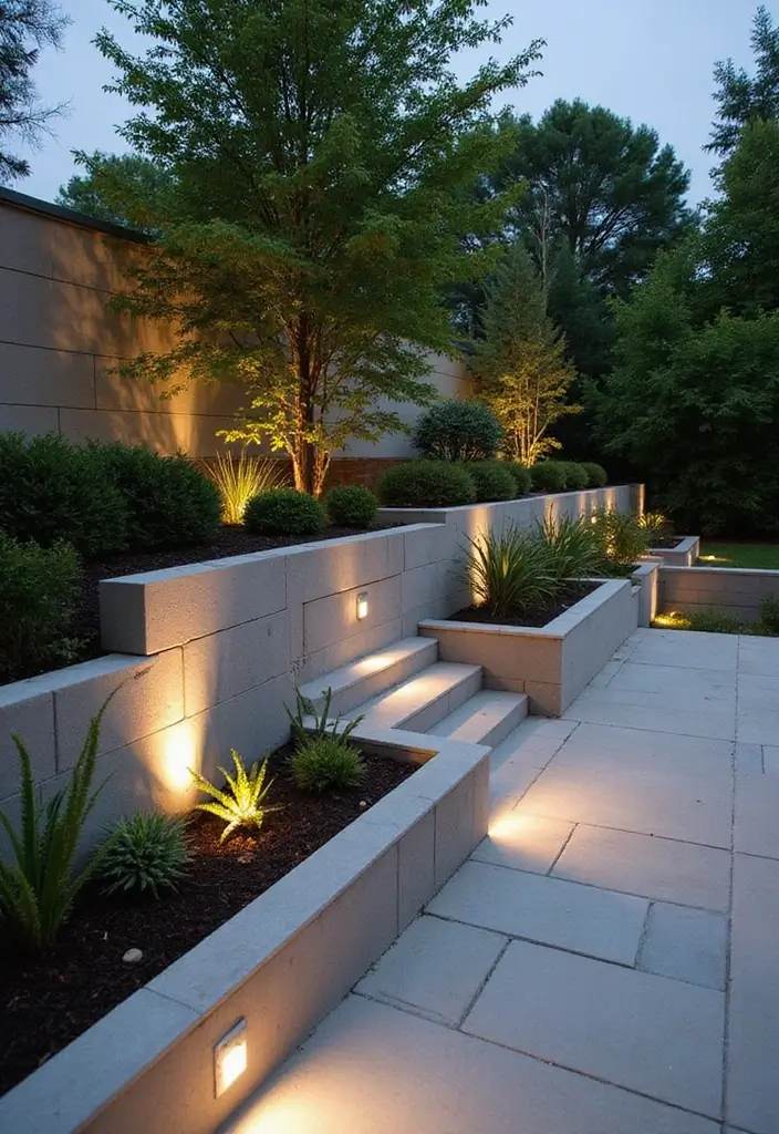 27 Retaining Wall Ideas To Transform Your Outdoor Space 29 27 Retaining Wall Ideas To Transform Your Outdoor Space - 5. Concrete Block Simplicity