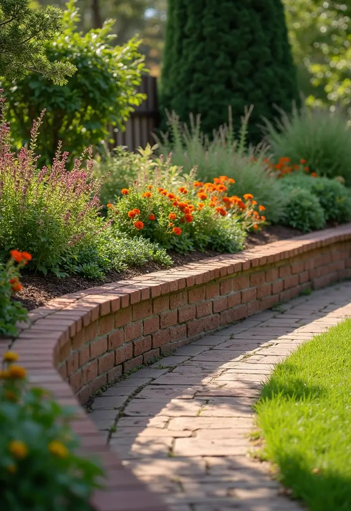 27 Retaining Wall Ideas To Transform Your Outdoor Space 36 27 Retaining Wall Ideas To Transform Your Outdoor Space - 6. Brick Wall Warmth