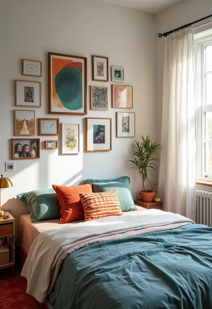 27 Small Bedroom Ideas That Maximize Every Inch 78 27 Small Bedroom Ideas That Maximize Every Inch - 12. Wall Decor for Personalization