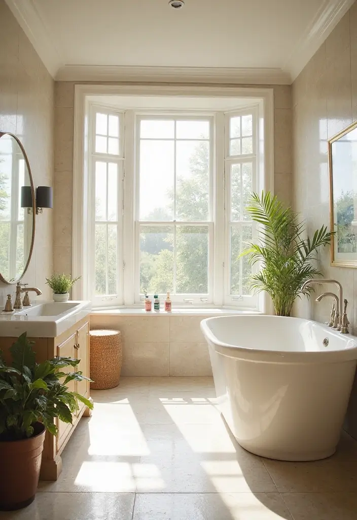 27 Spa Bathroom Ideas to Relax Recharge and Feel Refreshed Every Day 67 27 Spa Bathroom Ideas to Relax Recharge and Feel Refreshed Every Day - 11. Natural Light Maximization