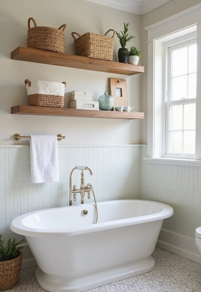 27 Spa Bathroom Ideas to Relax Recharge and Feel Refreshed Every Day 109 27 Spa Bathroom Ideas to Relax Recharge and Feel Refreshed Every Day - 17. Creative Storage Solutions