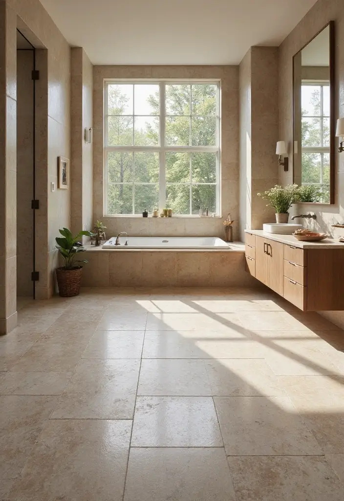 27 Spa Bathroom Ideas to Relax Recharge and Feel Refreshed Every Day 144 27 Spa Bathroom Ideas to Relax Recharge and Feel Refreshed Every Day - 22. Spa-Style Flooring