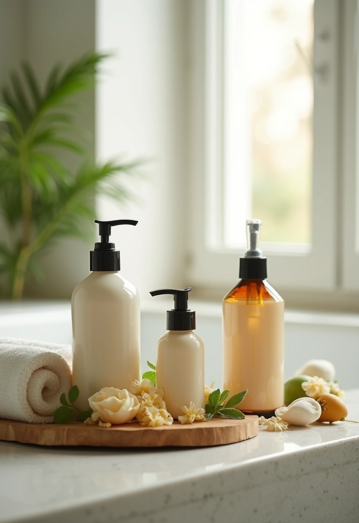 27 Spa Bathroom Ideas to Relax Recharge and Feel Refreshed Every Day 53 27 Spa Bathroom Ideas to Relax Recharge and Feel Refreshed Every Day - 9. Organic Bath Products