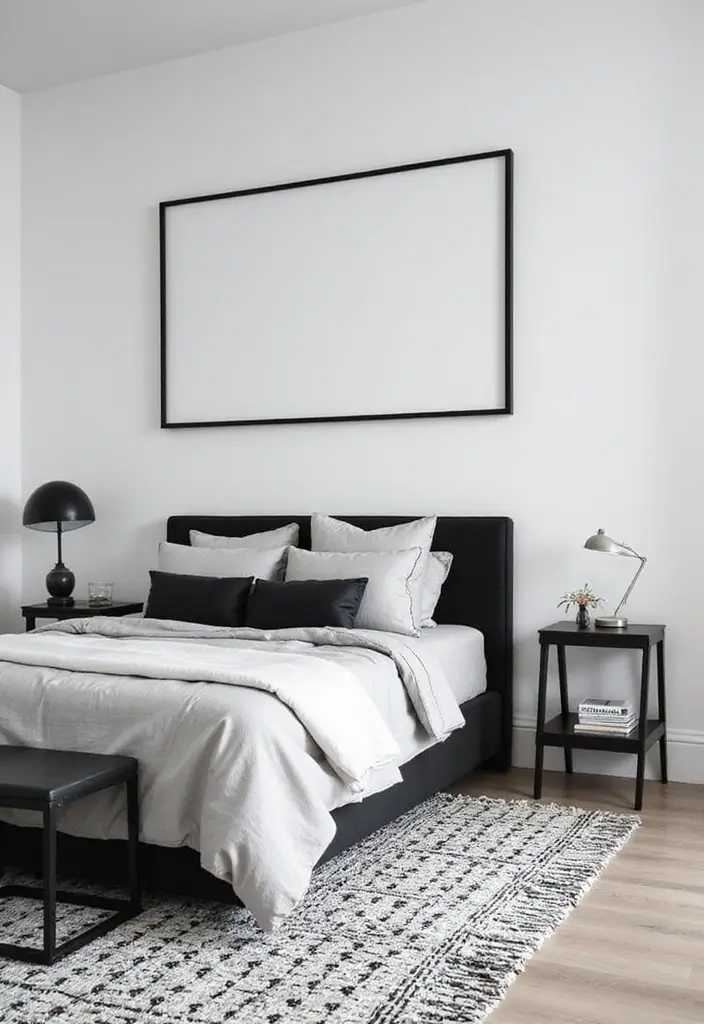 28 Black and White Bedroom Ideas That Never Go Out of Style 9