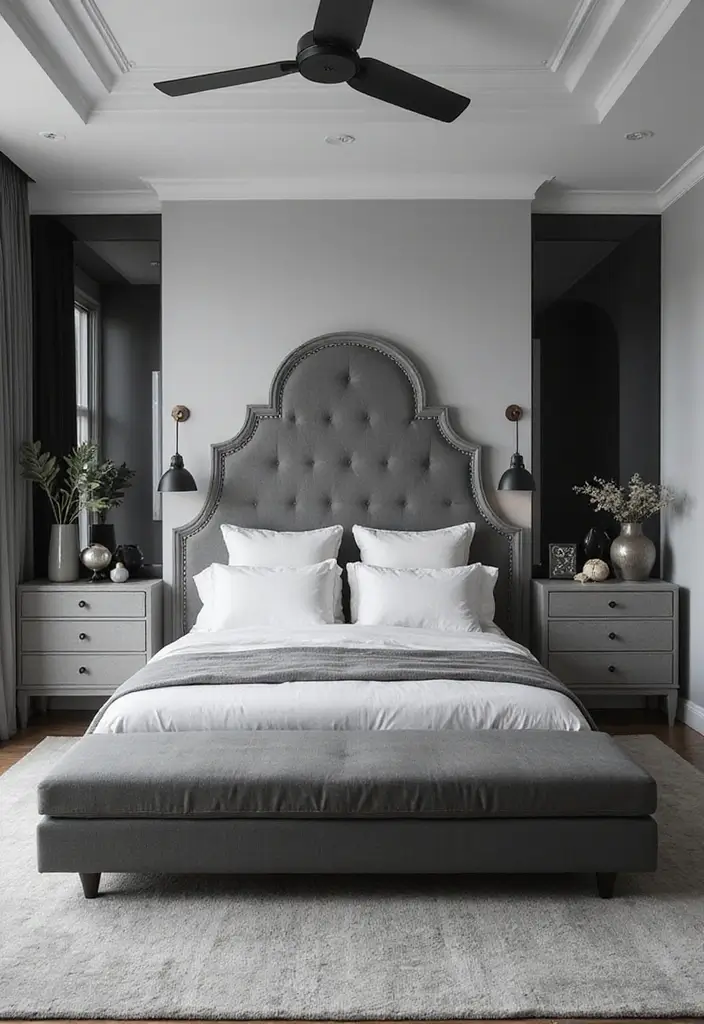 28 Black and White Bedroom Ideas That Never Go Out of Style 175