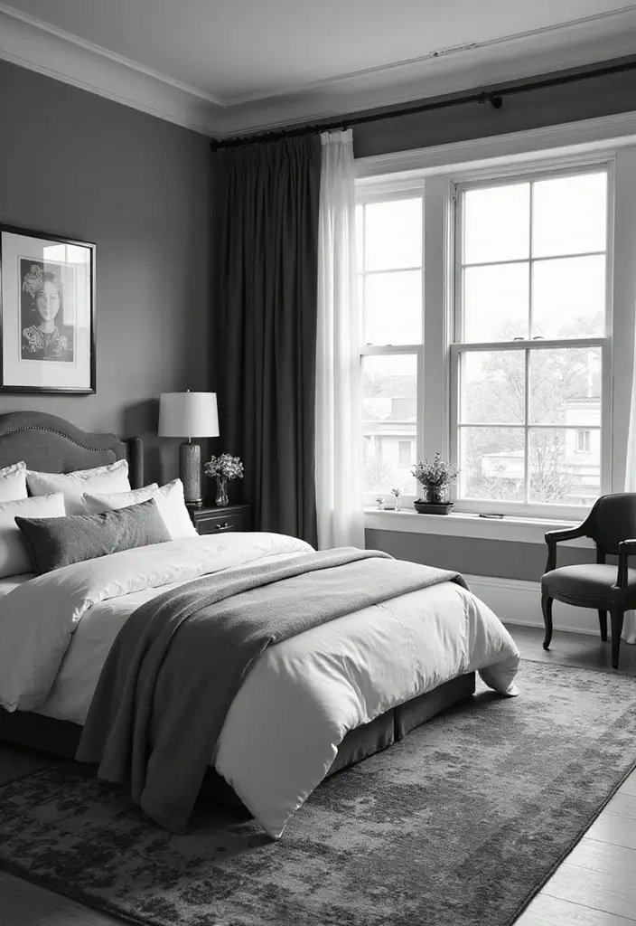 28 Black and White Bedroom Ideas That Never Go Out of Style 215