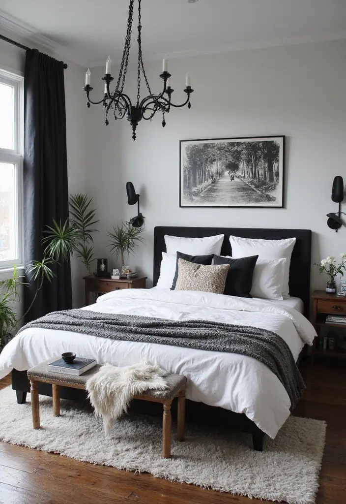 28 Black and White Bedroom Ideas That Never Go Out of Style 57