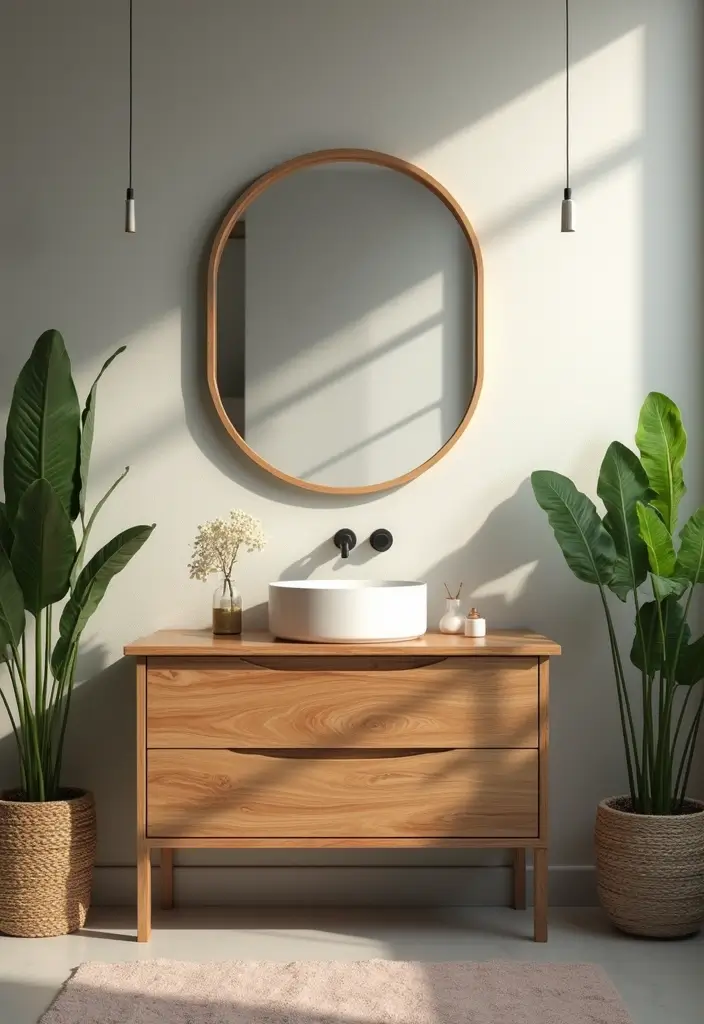 28 Earthy Bathroom Ideas to Create a Nature-Inspired Sanctuary 8 28 Earthy Bathroom Ideas to Create a Nature-Inspired Sanctuary - 2. Wooden Accents