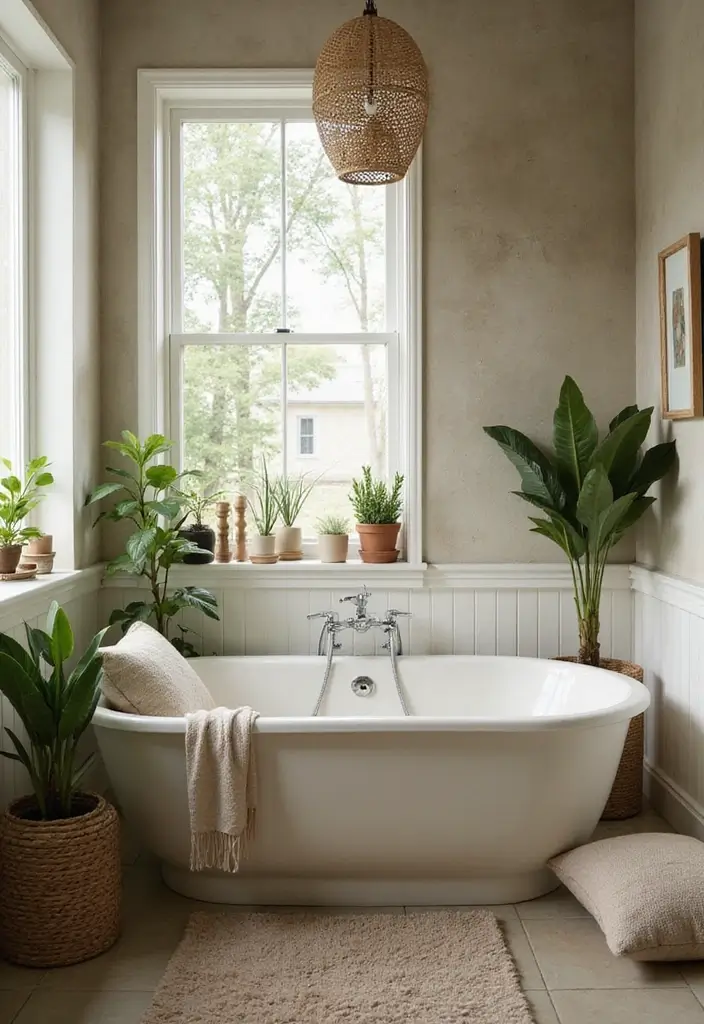 28 Earthy Bathroom Ideas to Create a Nature-Inspired Sanctuary 130 28 Earthy Bathroom Ideas to Create a Nature-Inspired Sanctuary - 20. Bathing Nooks