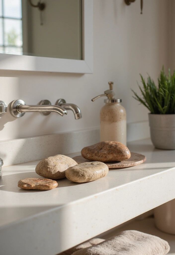 28 Earthy Bathroom Ideas to Create a Nature-Inspired Sanctuary 172 28 Earthy Bathroom Ideas to Create a Nature-Inspired Sanctuary - 26. Natural Stone Accents
