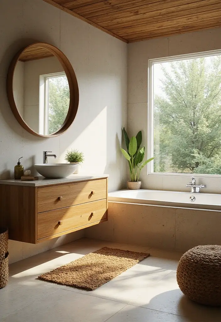 28 Earthy Bathroom Ideas to Create a Nature-Inspired Sanctuary 29 28 Earthy Bathroom Ideas to Create a Nature-Inspired Sanctuary - 5. Bamboo Features