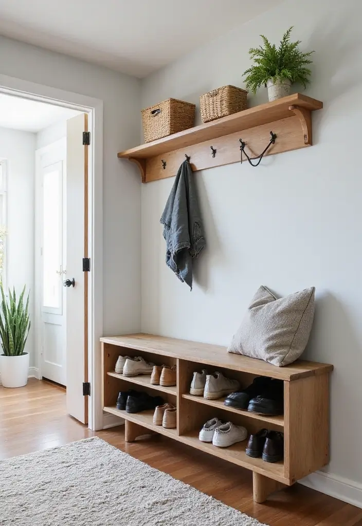 28 Entrance Shoe Storage Ideas For A Clean, Welcoming Entryway 117 28 Entrance Shoe Storage Ideas For A Clean, Welcoming Entryway - 19. Under-Bench Storage