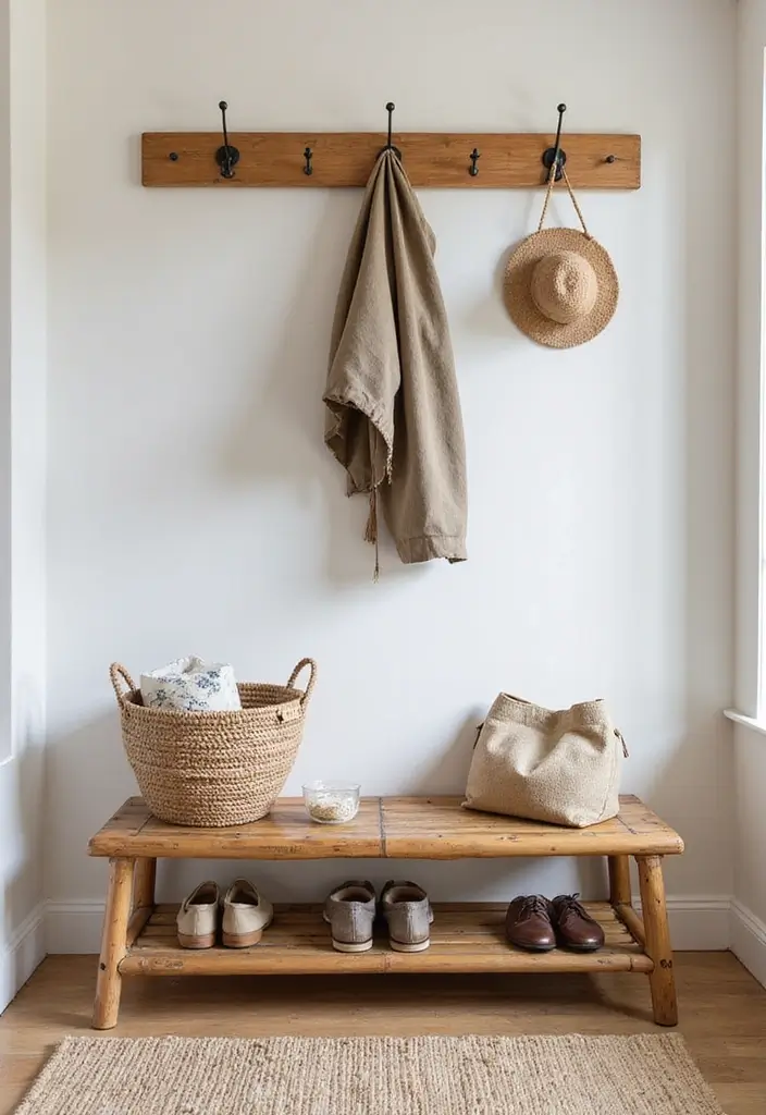 28 Entrance Shoe Storage Ideas For A Clean, Welcoming Entryway 8 28 Entrance Shoe Storage Ideas For A Clean, Welcoming Entryway - 2. Bamboo Shoe Bench