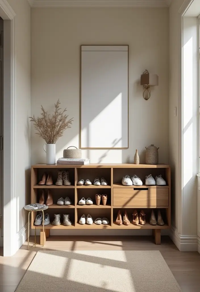 28 Entrance Shoe Storage Ideas For A Clean, Welcoming Entryway 143 28 Entrance Shoe Storage Ideas For A Clean, Welcoming Entryway - 23. Chic Shoe Cabinet
