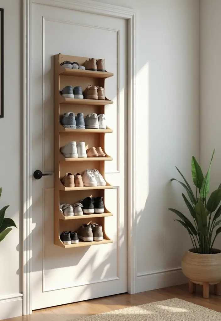 28 Entrance Shoe Storage Ideas For A Clean, Welcoming Entryway 27 28 Entrance Shoe Storage Ideas For A Clean, Welcoming Entryway - 5. Hanging Shoe Organizer