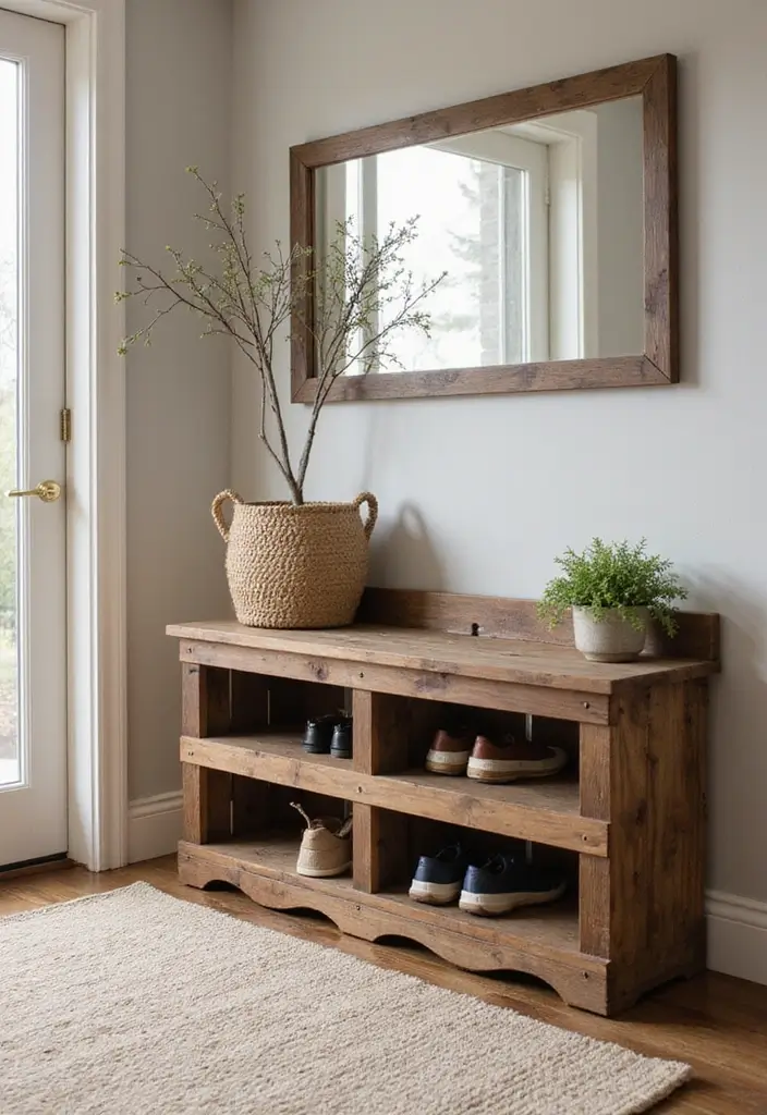 28 Entrance Shoe Storage Ideas For A Clean, Welcoming Entryway 41 28 Entrance Shoe Storage Ideas For A Clean, Welcoming Entryway - 7. Pallet Wood Shoe Cubbies