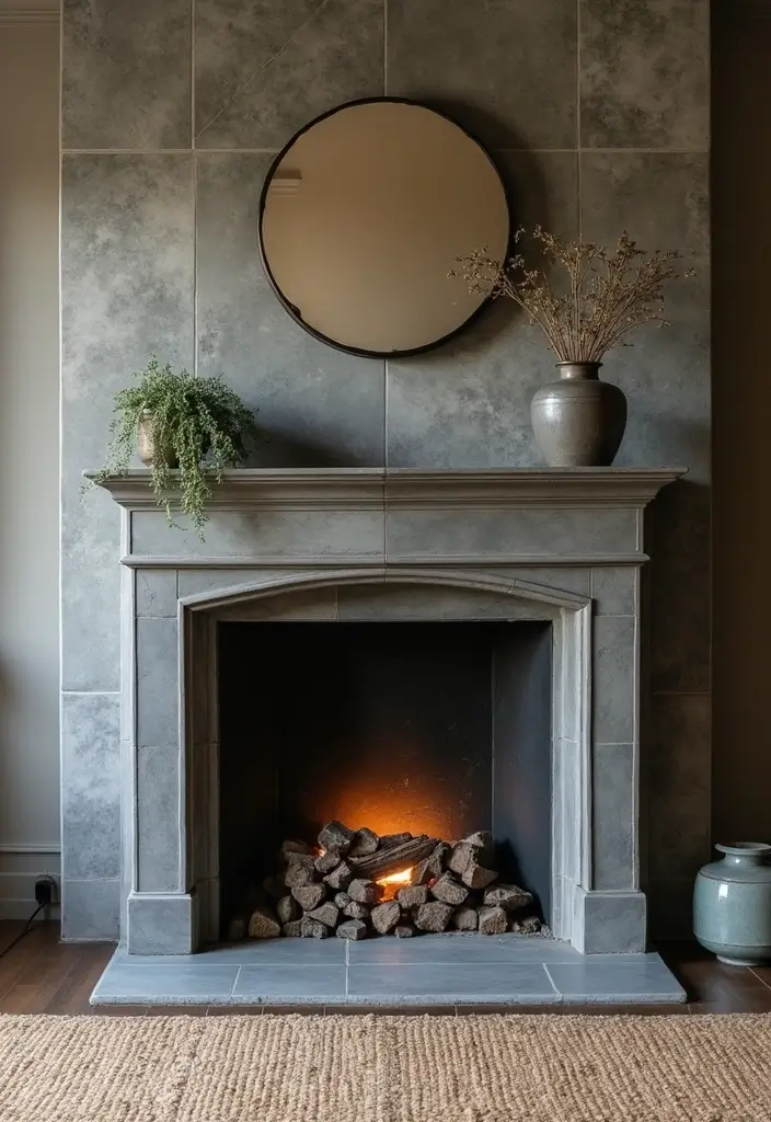 28 Fireplace Wall Ideas To Add Instant Warmth And Charm 71 28 Fireplace Wall Ideas To Add Instant Warmth And Charm - 11. Slate Tiled Fireplace