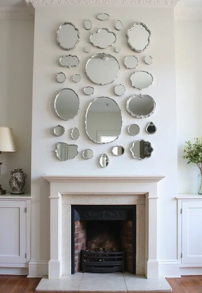 28 Fireplace Wall Ideas To Add Instant Warmth And Charm 83 28 Fireplace Wall Ideas To Add Instant Warmth And Charm - 13. Mirrored Fireplace Wall