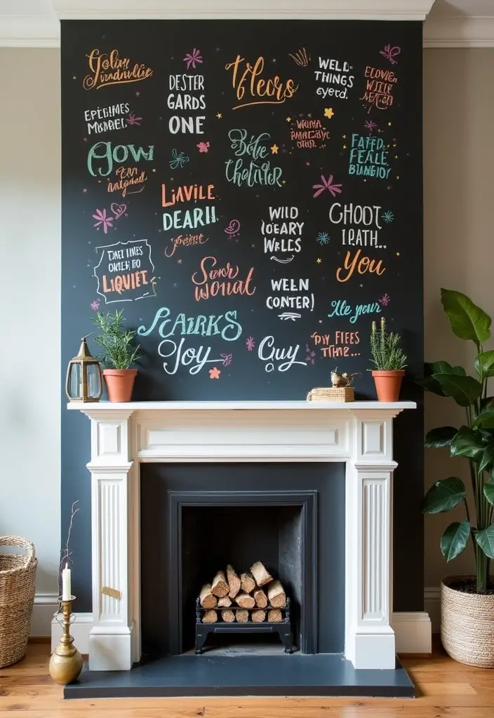 28 Fireplace Wall Ideas To Add Instant Warmth And Charm 104 28 Fireplace Wall Ideas To Add Instant Warmth And Charm - 16. Chalkboard Accents