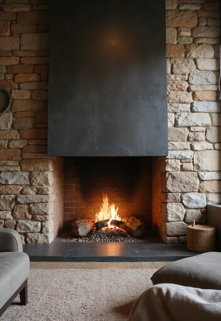 28 Fireplace Wall Ideas To Add Instant Warmth And Charm 146 28 Fireplace Wall Ideas To Add Instant Warmth And Charm - 22. Layered Textures