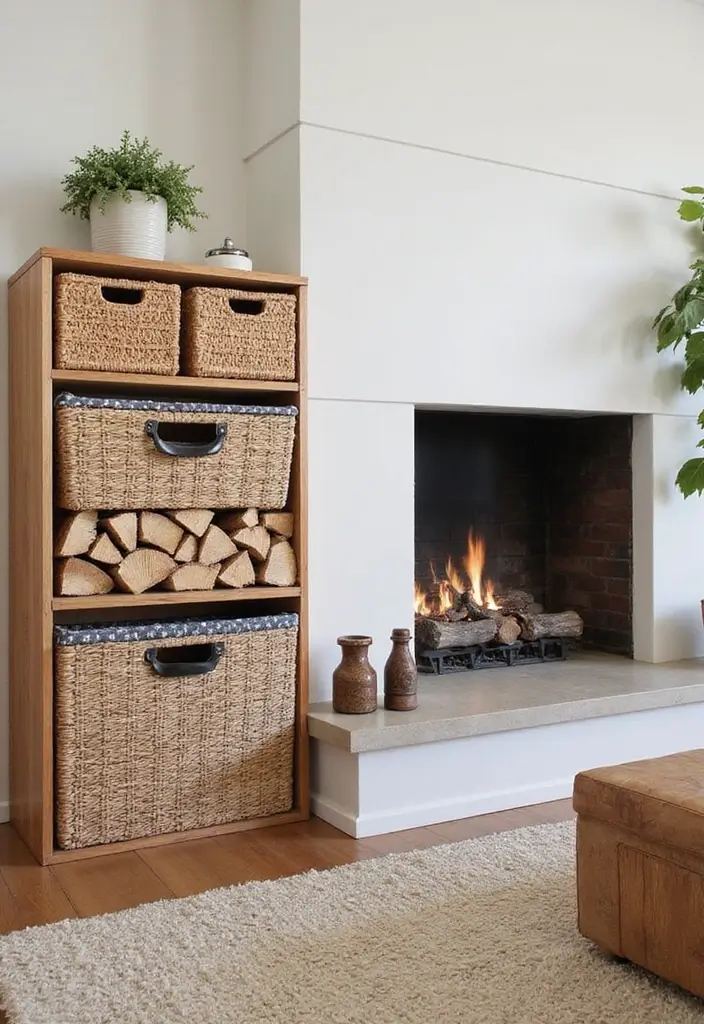 28 Fireplace Wall Ideas To Add Instant Warmth And Charm 153 28 Fireplace Wall Ideas To Add Instant Warmth And Charm - 23. Firewood Storage Solutions