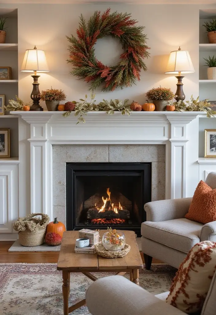 28 Fireplace Wall Ideas To Add Instant Warmth And Charm 160 28 Fireplace Wall Ideas To Add Instant Warmth And Charm - 24. Seasonal Decor Changes