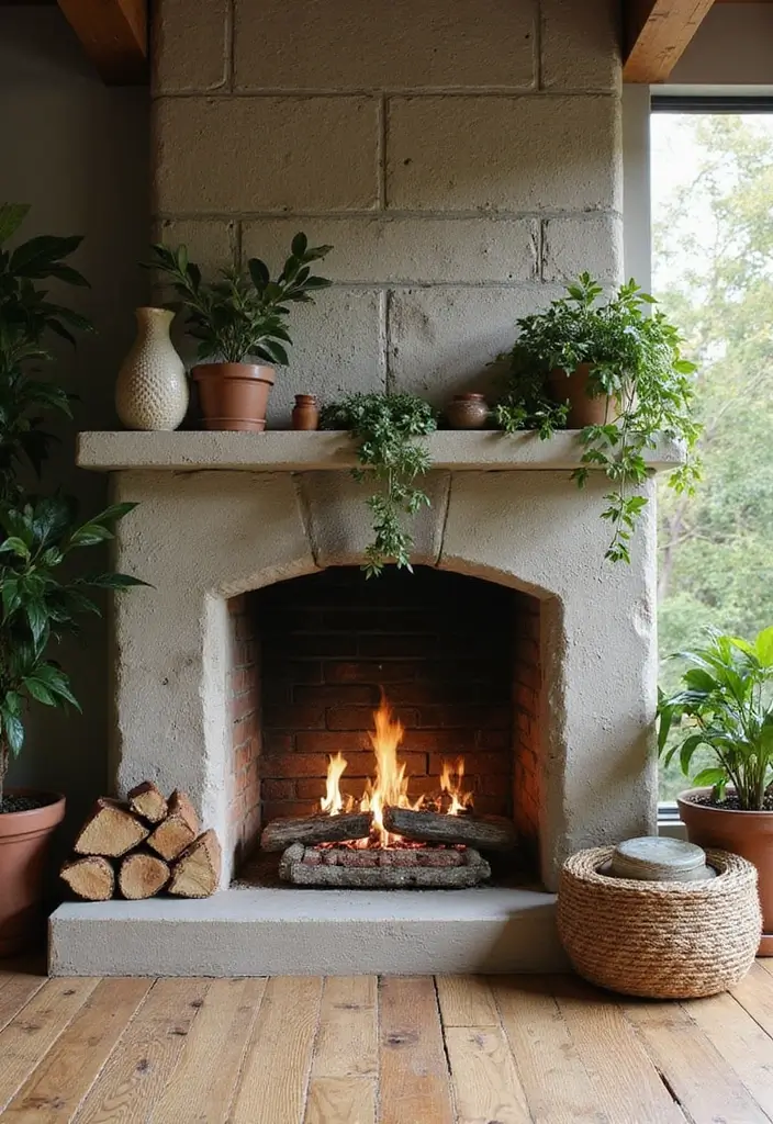 28 Fireplace Wall Ideas To Add Instant Warmth And Charm 181 28 Fireplace Wall Ideas To Add Instant Warmth And Charm - 27. Nature-Inspired Elements