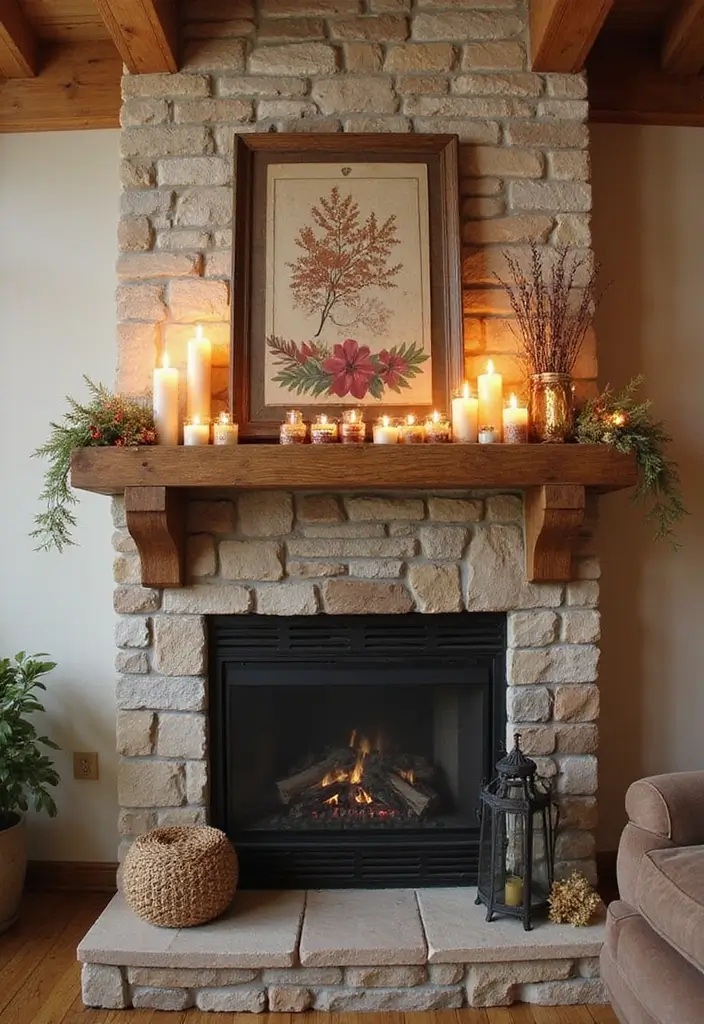 28 Fireplace Wall Ideas To Add Instant Warmth And Charm 29 28 Fireplace Wall Ideas To Add Instant Warmth And Charm - 5. Rustic Wood Beam Mantel