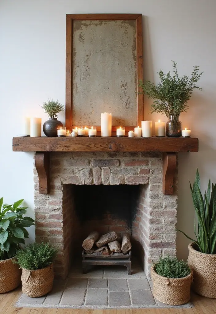 28 Fireplace Wall Ideas To Add Instant Warmth And Charm 43 28 Fireplace Wall Ideas To Add Instant Warmth And Charm - 7. Rustic Chic Fireplace Mantel Decor