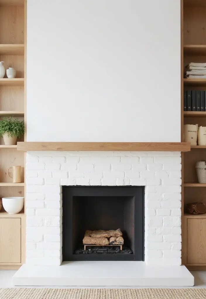 28 Fireplace Wall Ideas To Add Instant Warmth And Charm 57 28 Fireplace Wall Ideas To Add Instant Warmth And Charm - 9. Whitewashed Fireplace