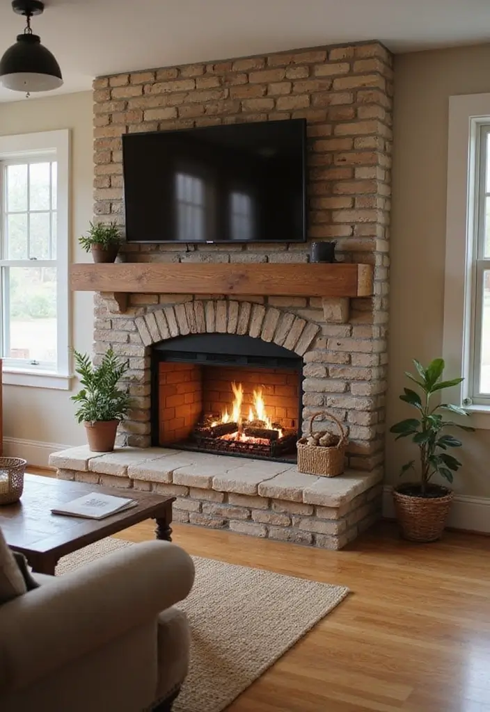 28 Fireplace Wall Ideas With TV That Feel Warm And Luxurious 92 28 Fireplace Wall Ideas With TV That Feel Warm And Luxurious - 14. Farmhouse Sink Style