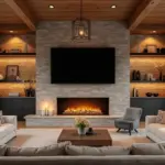 28 Fireplace Wall Ideas With TV That Feel Warm And Luxurious