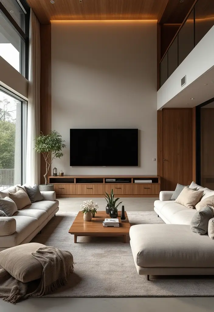 28 Media Wall Ideas To Create A Sleek Modern Focal Point 64 28 Media Wall Ideas To Create A Sleek Modern Focal Point - 10. Open Concept Media Wall