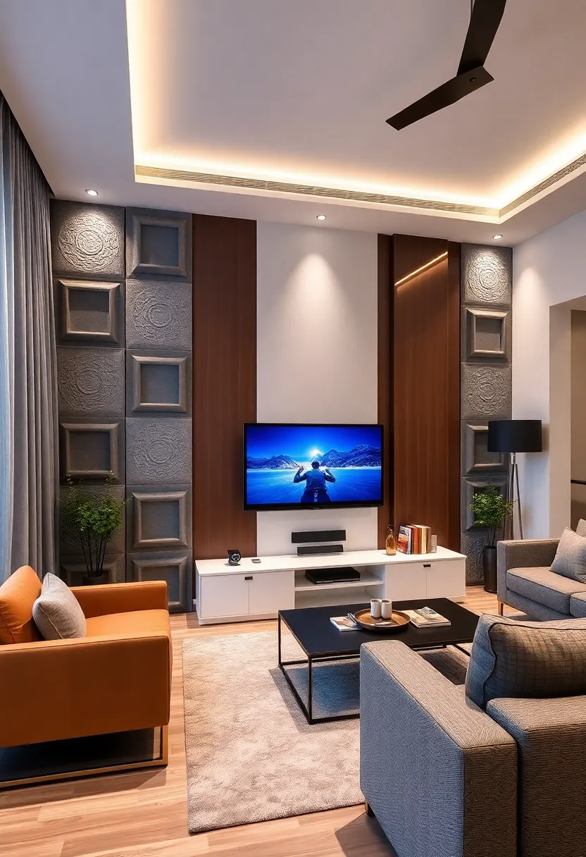 28 Media Wall Ideas To Create A Sleek Modern Focal Point 78 28 Media Wall Ideas To Create A Sleek Modern Focal Point - 12. Stylish Acoustic Panels