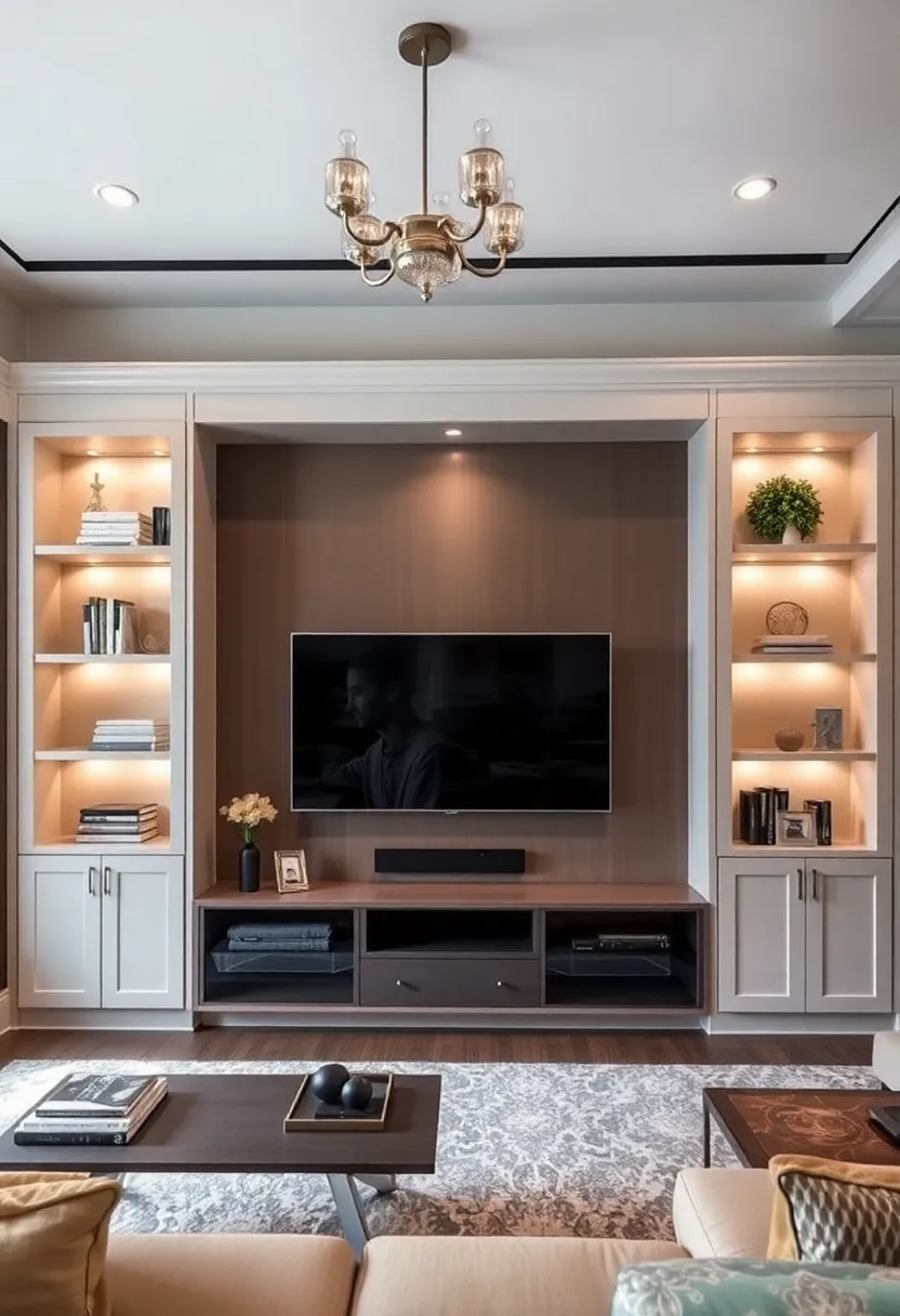 28 Media Wall Ideas To Create A Sleek Modern Focal Point 99 28 Media Wall Ideas To Create A Sleek Modern Focal Point - 15. Custom Built-Ins