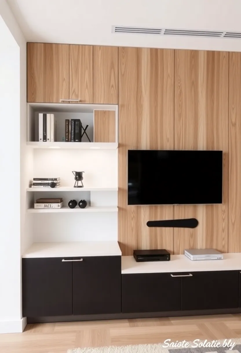 28 Media Wall Ideas To Create A Sleek Modern Focal Point 190 28 Media Wall Ideas To Create A Sleek Modern Focal Point - 28. Smart Storage Solutions