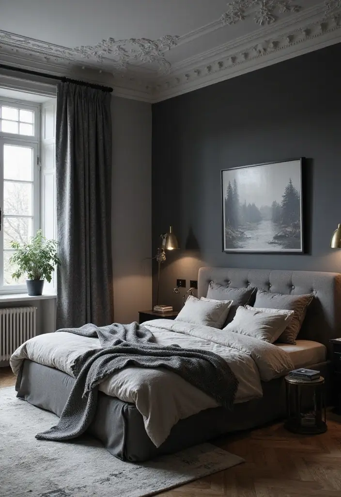 28 Mens Bedroom Ideas That Look Effortlessly Stylish 85 28 Mens Bedroom Ideas That Look Effortlessly Stylish - 13. Monochrome Palette