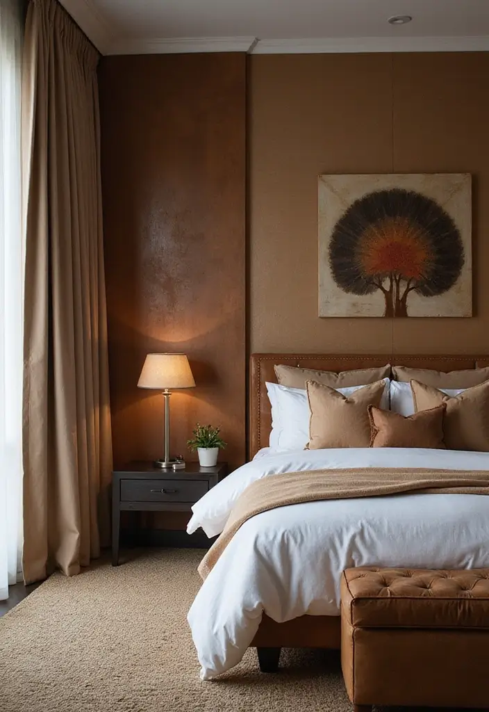 28 Mens Bedroom Ideas That Look Effortlessly Stylish 127 28 Mens Bedroom Ideas That Look Effortlessly Stylish - 19. A Touch of Leather