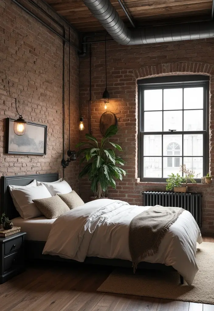 28 Mens Bedroom Ideas That Look Effortlessly Stylish 8 28 Mens Bedroom Ideas That Look Effortlessly Stylish - 2. Industrial Accents