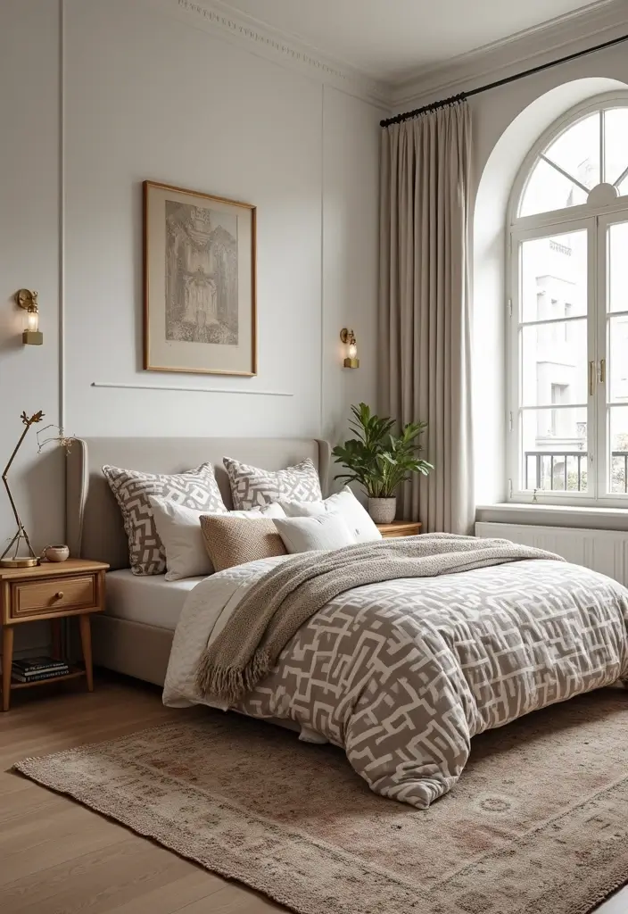 28 Mens Bedroom Ideas That Look Effortlessly Stylish 15 28 Mens Bedroom Ideas That Look Effortlessly Stylish - 3. Geometric Patterns