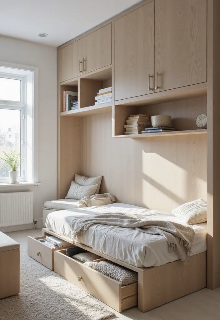 28 Mens Bedroom Ideas That Look Effortlessly Stylish 36 28 Mens Bedroom Ideas That Look Effortlessly Stylish - 6. Smart Storage Solutions