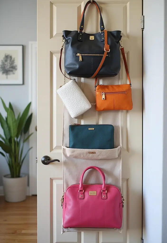 28 Purse Storage Ideas Every Fashion Lover Will Adore 1 28 Purse Storage Ideas Every Fashion Lover Will Adore - 1. Utilize Over-the-Door Organizers