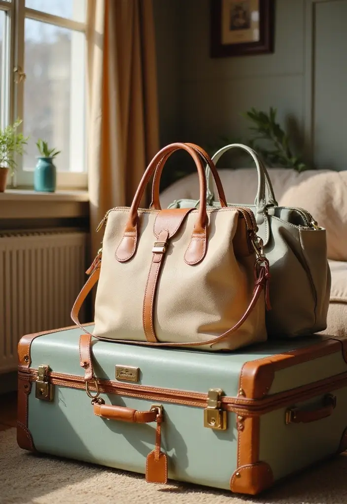 28 Purse Storage Ideas Every Fashion Lover Will Adore 67 28 Purse Storage Ideas Every Fashion Lover Will Adore - 11. Use Vintage Suitcases