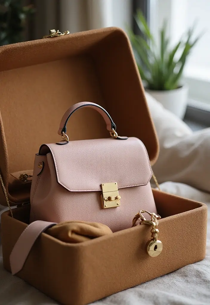 28 Purse Storage Ideas Every Fashion Lover Will Adore 117 28 Purse Storage Ideas Every Fashion Lover Will Adore - 19. Use a Decorative Box