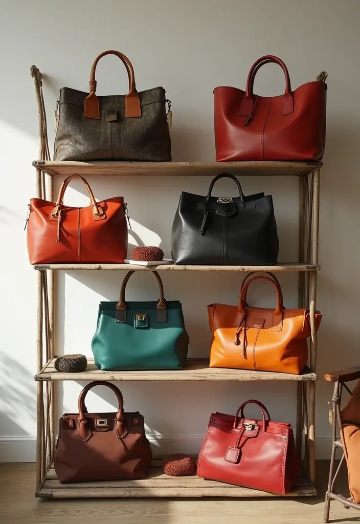 28 Purse Storage Ideas Every Fashion Lover Will Adore 131 28 Purse Storage Ideas Every Fashion Lover Will Adore - 21. Get Creative with Wine Racks