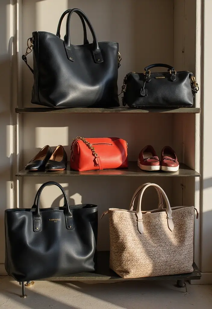 28 Purse Storage Ideas Every Fashion Lover Will Adore 145 28 Purse Storage Ideas Every Fashion Lover Will Adore - 23. Use a Shoe Rack